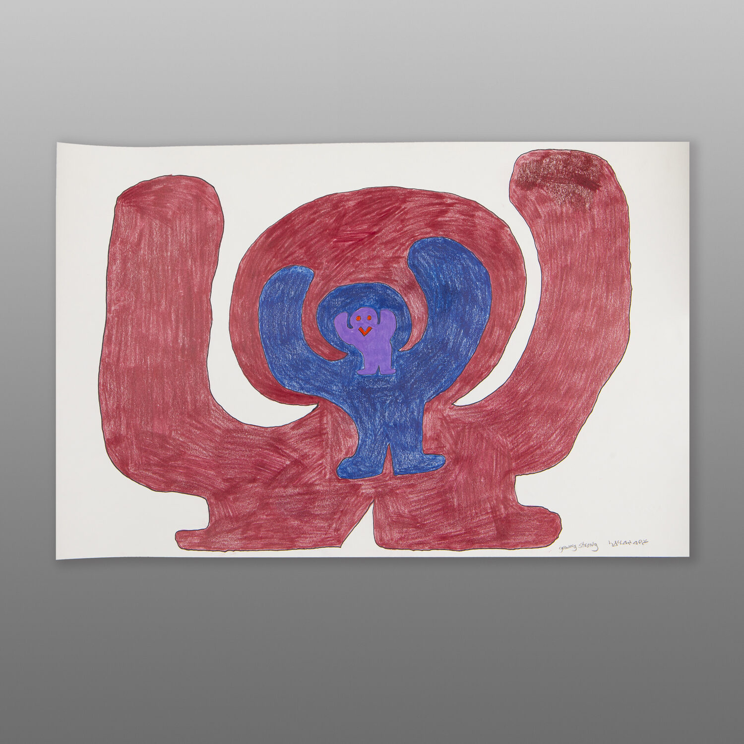 Growing Strong
Saimaiyu Akesuk
Inuit
Color pencil on paper
15" x 23"
680
198-0225
