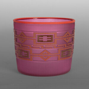 Red Salmon Basket
Preston Singletary
TlingitBlown & sand-carved glass
7 ¼" x 8"
$5000