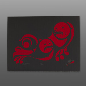 Mischievous (Black & Red)
Peter Boome
Coast SalishSerigraph
15" x 11"
$100