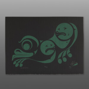 Mischievous (Black & Green)
Peter Boome
Coast SalishSerigraph
15" x 11"
$100