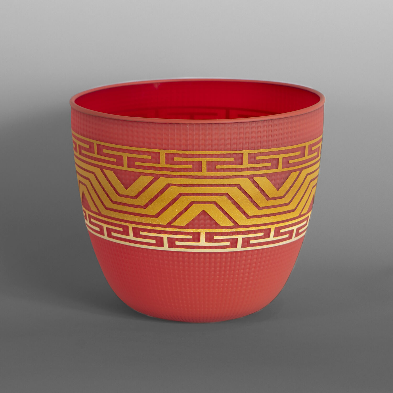Fiery Red Basket
Preston Singletary
TlingitSand-carved glass
9" x ¾"
$9600