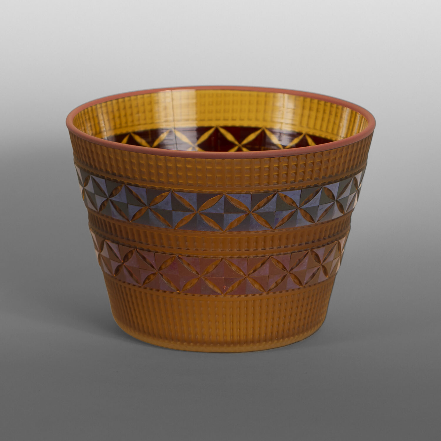 Dark Amber Basket & Cedar Basket
Preston Singletary
TlingitSand-carved glass
6 ½" x 4 ¾"
$3000