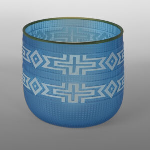 Ocean Green Basket
Preston Singletary
TlingitBlown & sand-carved glass
7 ¼" x 7"
$4500