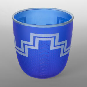 Cobalt Blue Basket
Preston Singletary
TlingitBlown & sand-carved glass
6" x 5¼"
$3500