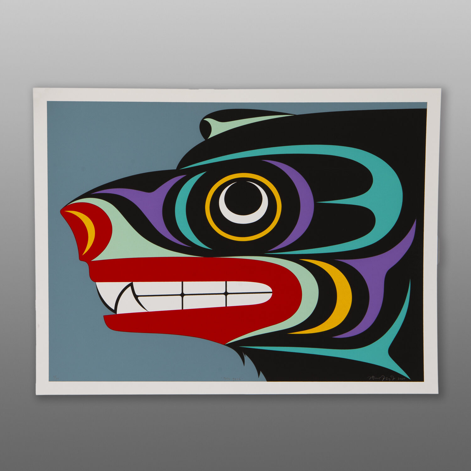 Papa Bear
Maynard Johnny, Jr
Coast Salish
Serigraph
22” x 29”
$750
