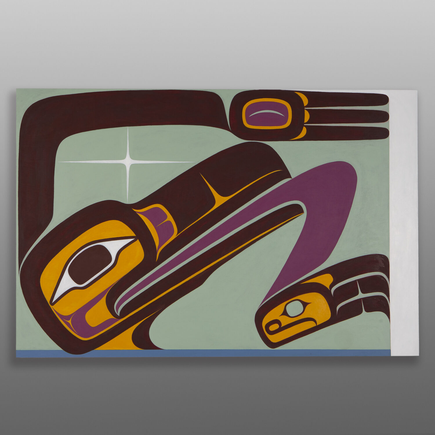 Raven Through the Looking Glass
Dean Hunt
Heiltsuk
Acrylic on panel
36" x 24"
$3200