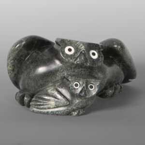 Protective Mother
Joanasie Manning
Inuit
Serpentine, antler
13" x  5 ½" x 8"
$3600