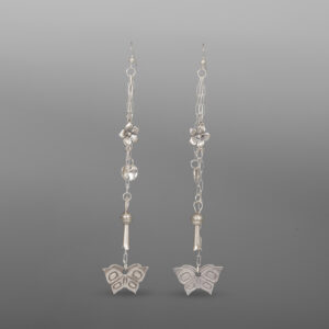 Butterfly Charm Earring
Jennifer Younger
Tlingit
Silver
4¼" x 1"
$400
JY3
