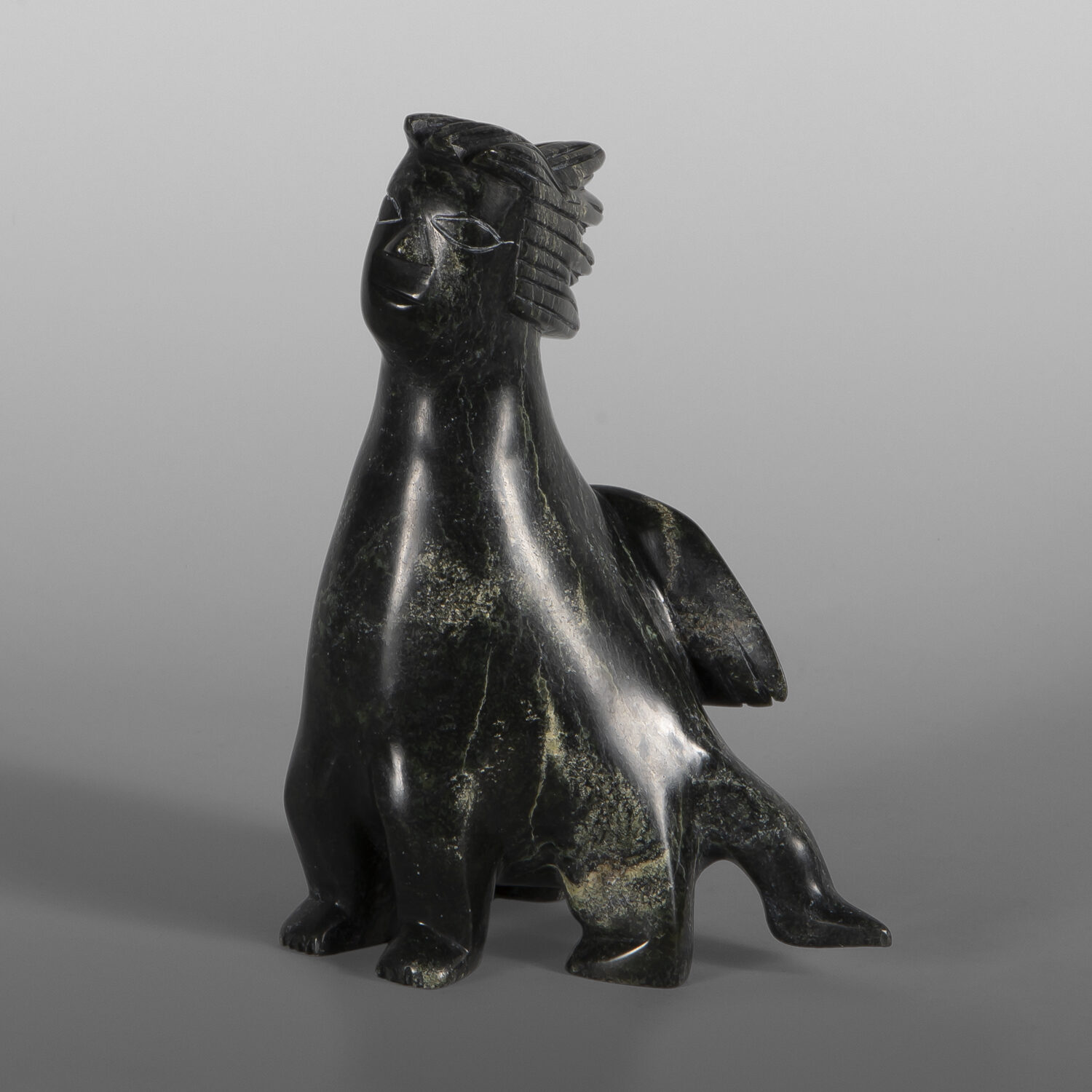 Metamorphosis
Pitseolak Qimirpik
InuitSerpentine
7” x 3½” x 5”
$800 