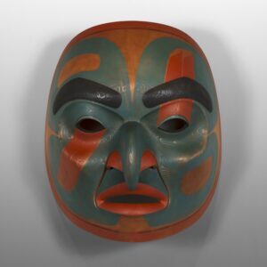 "From the Sky"
Phil Gray
Tsimshian
Red cedar, paint
17" x 14" x 10"
16,000