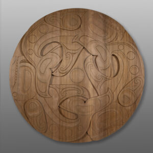 Guardians of the Magic Pearl
Troy Rata
Maori
Red cedar
36" dia. x 2"
6800
Panel Show 2025