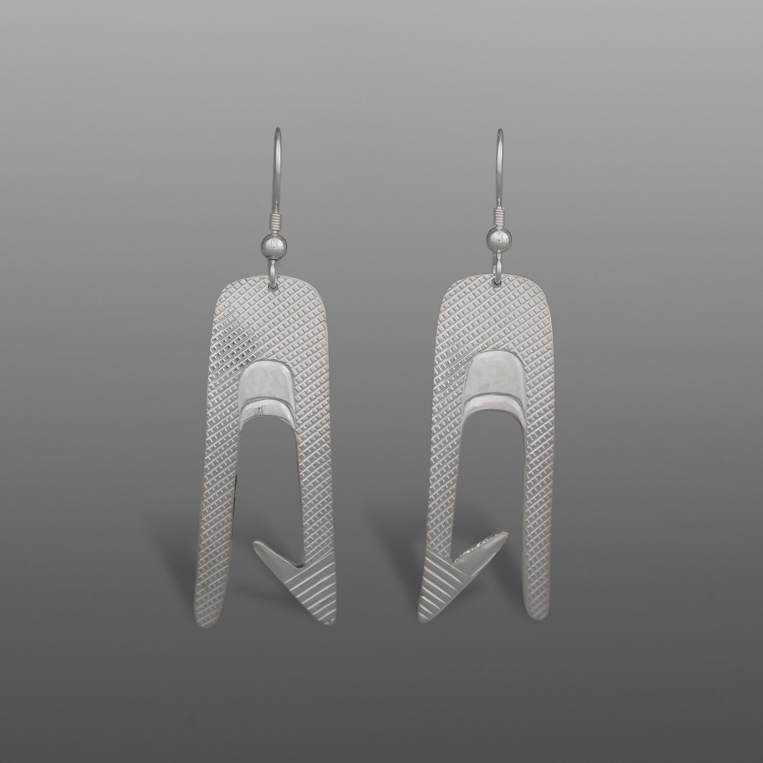 Halibut Hook Earrings
Dean Hunt
Hieltsuk
Silver
1¾” x ¾”
$350
