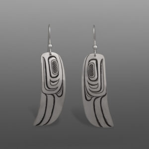 Raven's Wings Earrings
Dean Hunt
Hieltsuk
Silver
1¾” x ½”
$350
