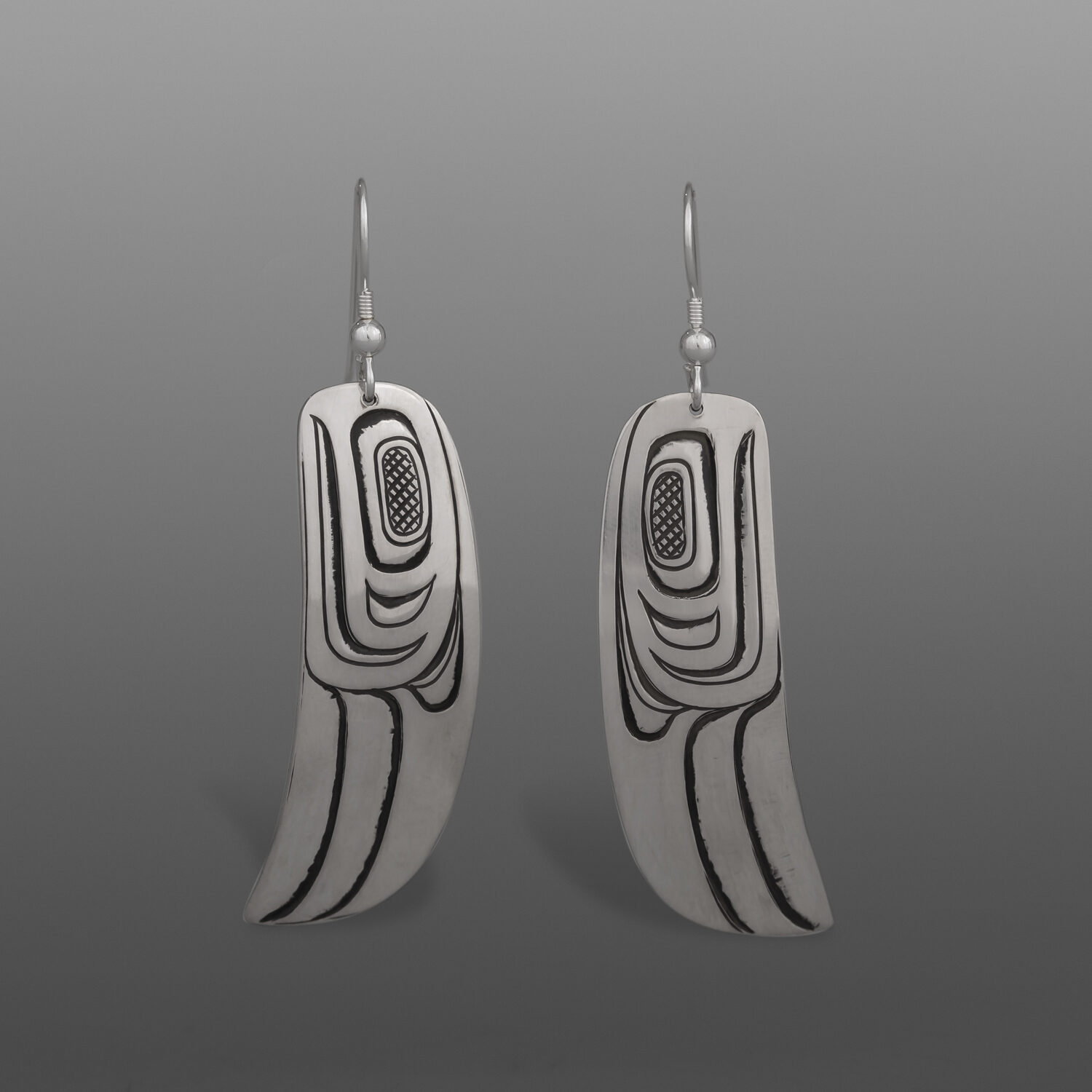 Raven's Wings Earrings
Dean Hunt
Hieltsuk
Silver
1¾” x ½”
$350
