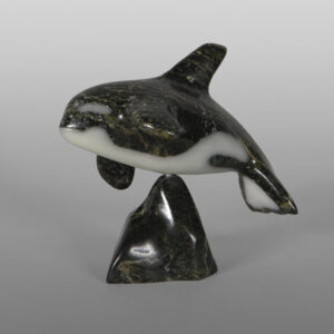 Killer Whale
Johnnysa Mathewsie
Inuit
Serpentine, alabaster
4½" x 3½" x 2"
600