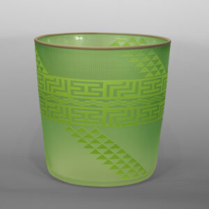 Fern & Grey Basket
Preston Singletary
Tlingit
Blown & sand-carved glass
13¼" x 12¾" dia.
16,800
B25-58