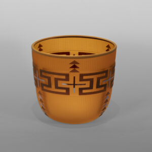 Amber & Olive Basket
Preston Singletary
Tlingit
Blown & sand-carved glass
6" x 6¼ dia.
4,200
B25-55