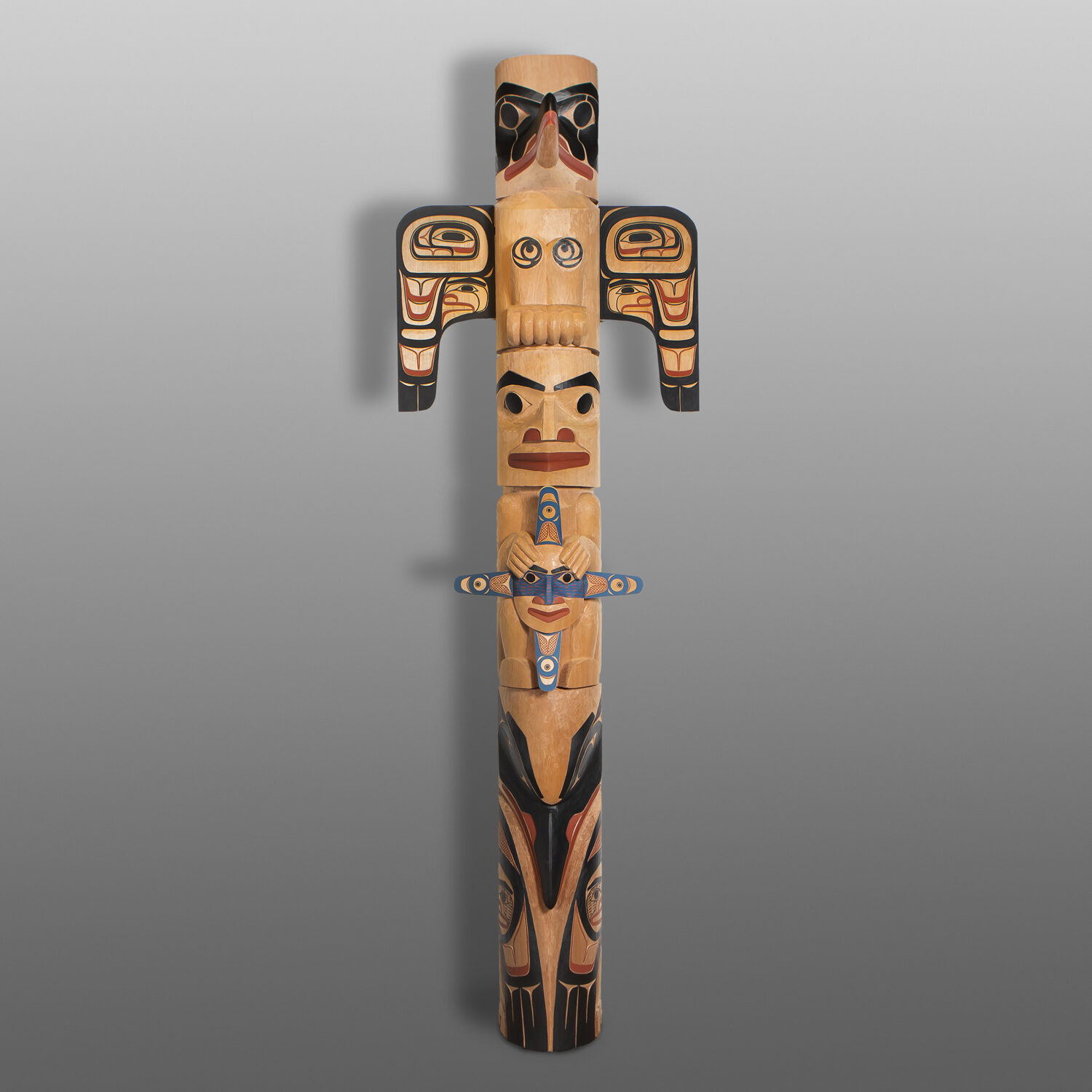 Raven Brings the Sun Totem Pole
David Boxley
Tsimshian
Red cedar, paint
108" x 34" x 20"
38,500