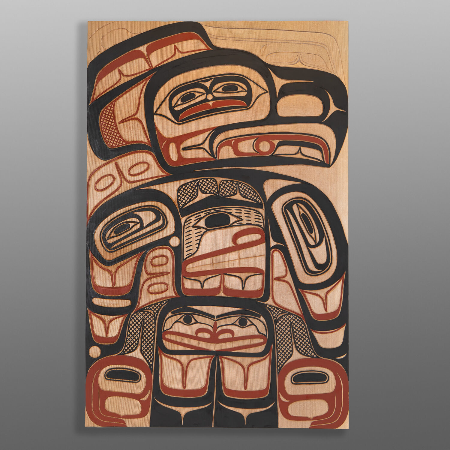Young Eagle PanelDavid A Boxley
TsimshianRed cedar, paint
28" x 18" x ¾”2,900