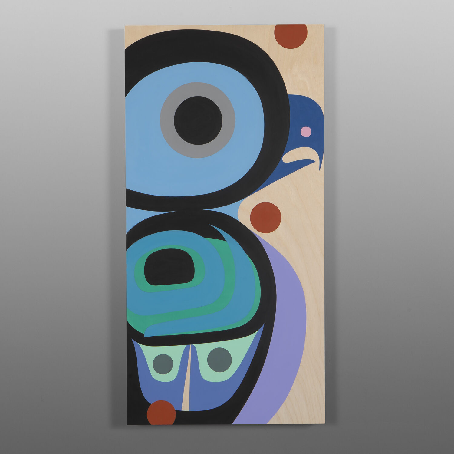 Baby Eagle
Steve Smith - Dla'kwagila
Oweekeno
Acrylic on birch panel
24" x 12" x 1½”
1400