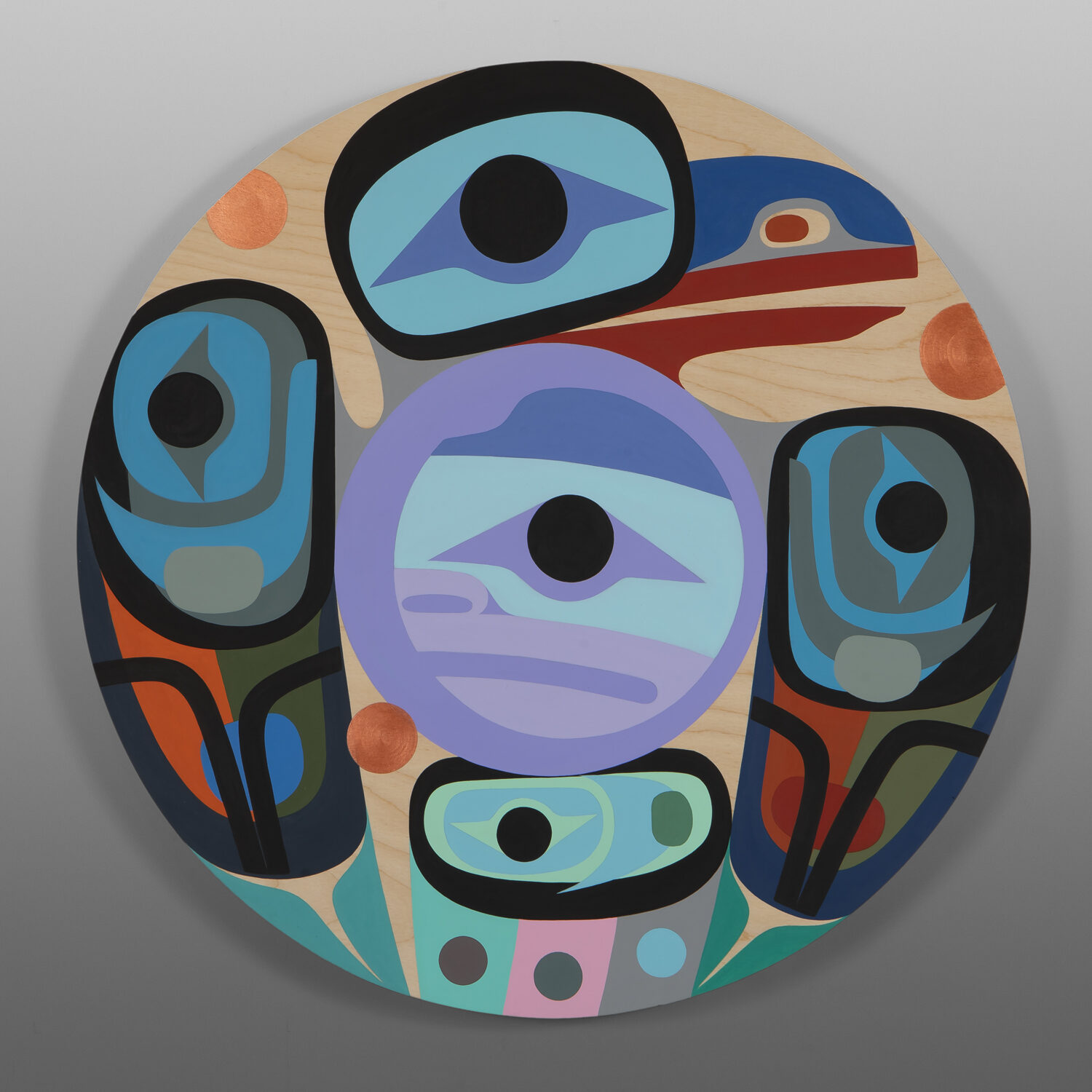 Raven's Moon
Steve Smith - Dla'kwagila
Oweekeno
Acrylic on birch
22" dia. x 1½”
4000