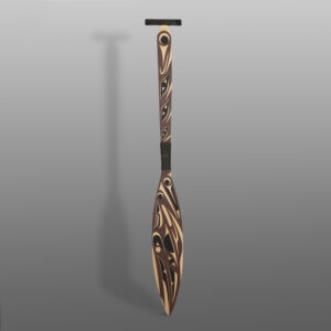 Red Head Woodpecker Paddle
Andy Peterson
Coast Salish
Yellow cedar, cord, paint
48" x 6" x 1"
1,600