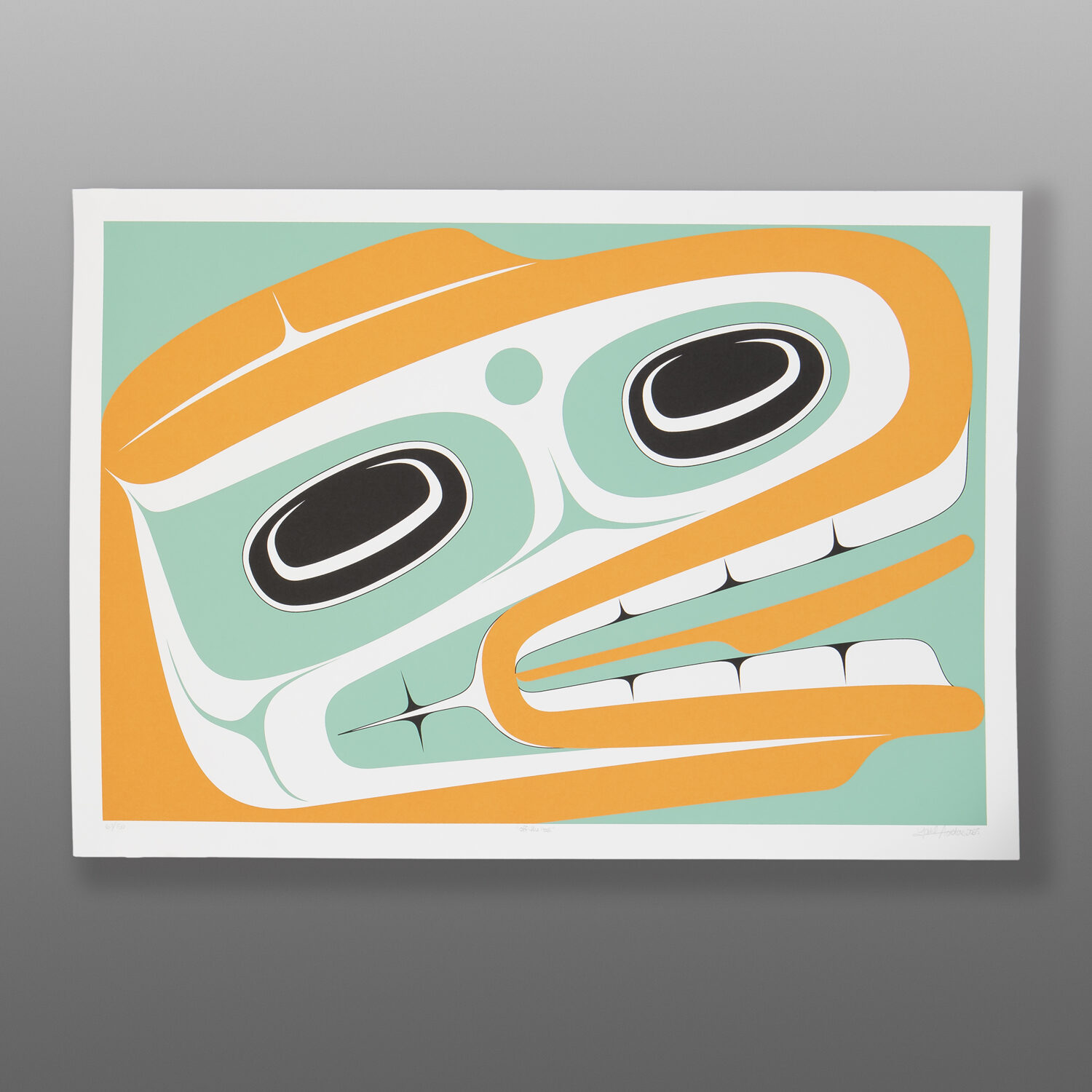 Off the Hook
Halibut
Cori Savard
Haida
Serigraph
30" x 21"
425