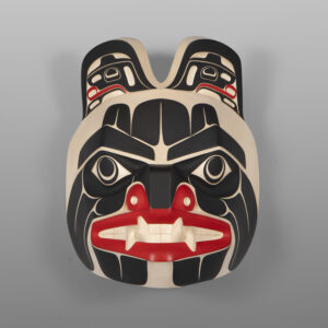 Medeek - Grizzly Bear
Shawn Aster
Tsimshian
Alder, paint
12½" x 10½” x 7"
5,600