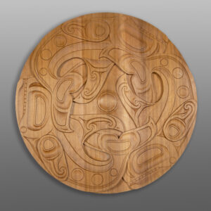 Guardians of the Magic Pearl
Troy Rata
Maori
Red cedar
36" dia. x 2"
6800
Panel Show 2025