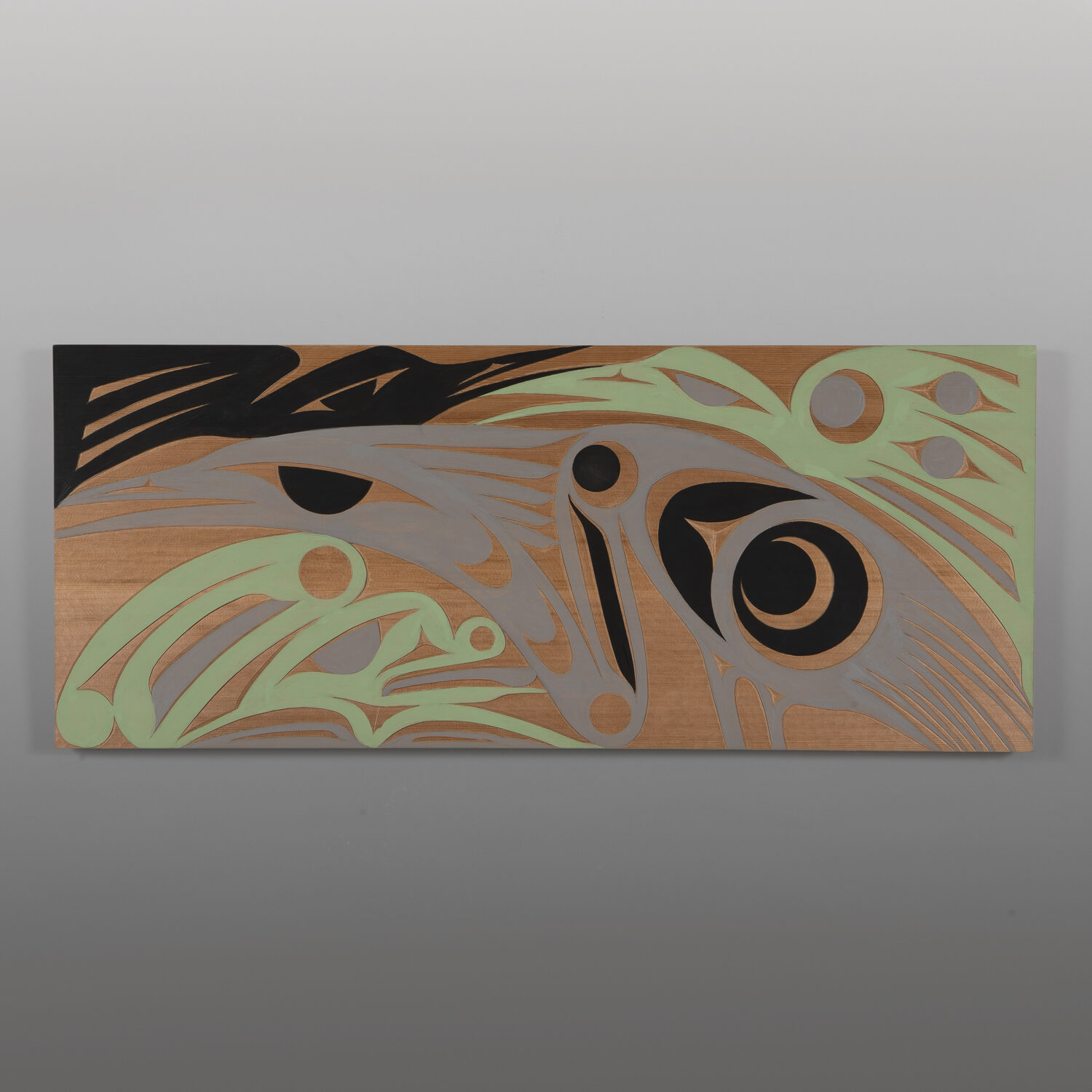 Nesting Ground
Andy Peterson
Coast Salish
36" x 15"
Red cedar, paint
$2200