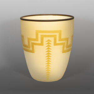 Frost & Midnight Basket
Preston Singletary
Tlingit
Blown & sand-carved glass
9½" x 8" dia.  b25-80
$9,600