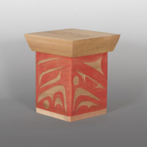 Flicker Bentwood Box
Andy Peterson
Coast Salish
Red cedar, paint
7¾" x 6½" x 6½"
475