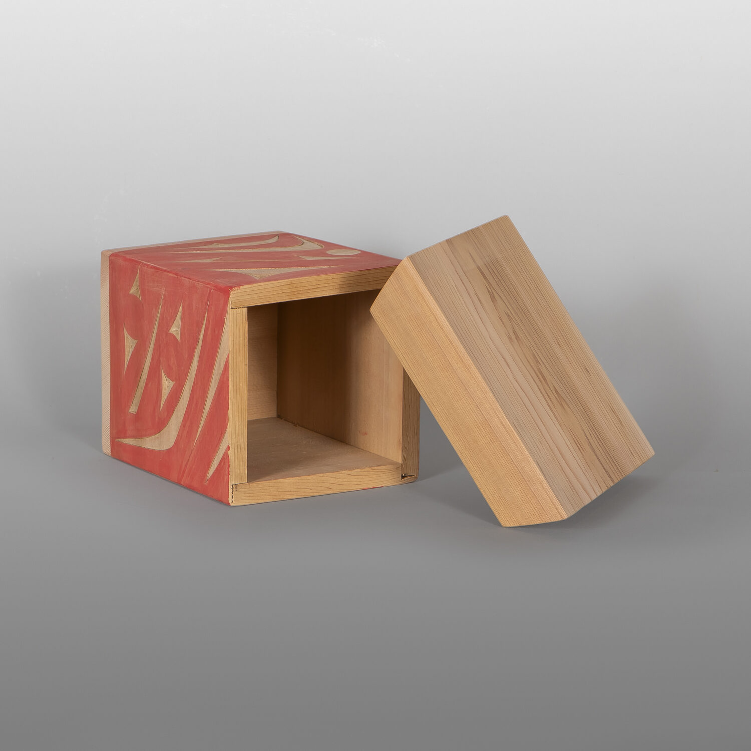 Flicker Bentwood Box
Andy Peterson
Coast Salish
Red cedar, paint
7¾" x 6½" x 6½"
475