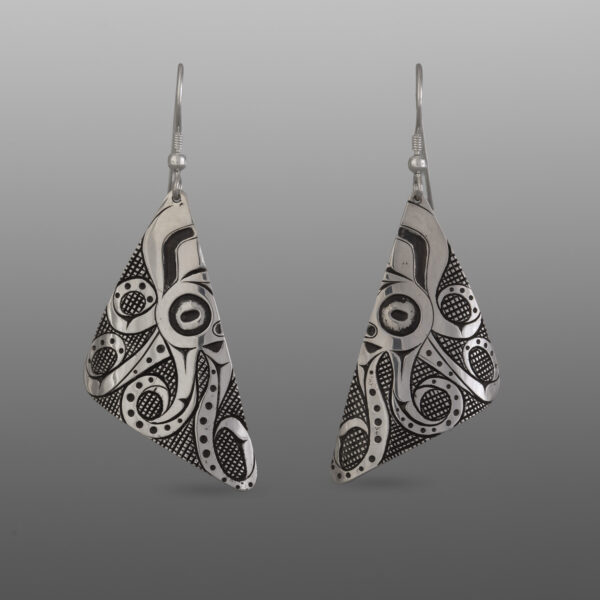 Octopus Earrings
Corey Moraes
Tsimshian
Silver
1½" x ¾"
650