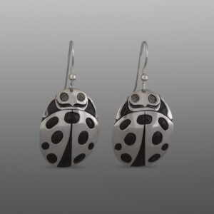 Ladybug Earrings
Corey Moraes
Tsimshian
Silver
1⅛" x ⅞"
650