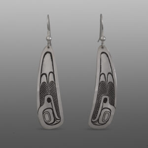 Frog Earrings
Dean Hunt
Heiltsuk
Silver
1¾" x ½"
$350