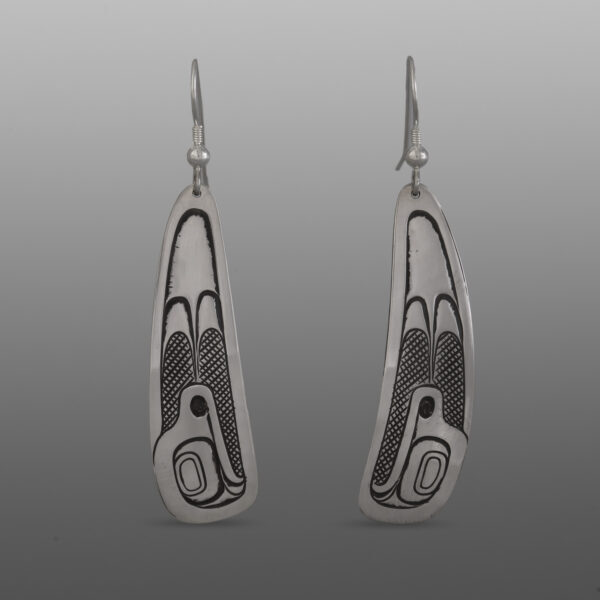 Frog Earrings
Dean Hunt
Heiltsuk
Silver
1¾" x ½"
$350