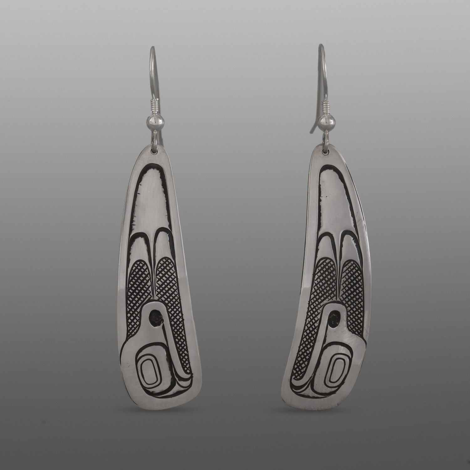 Frog Earrings
Dean Hunt
Heiltsuk
Silver
1¾" x ½"
$350