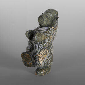 Dancing Musk Ox
Pitseolak Qimirpik
Inuit
Serpentine
9½" x 5½" x 3¾"
1,600