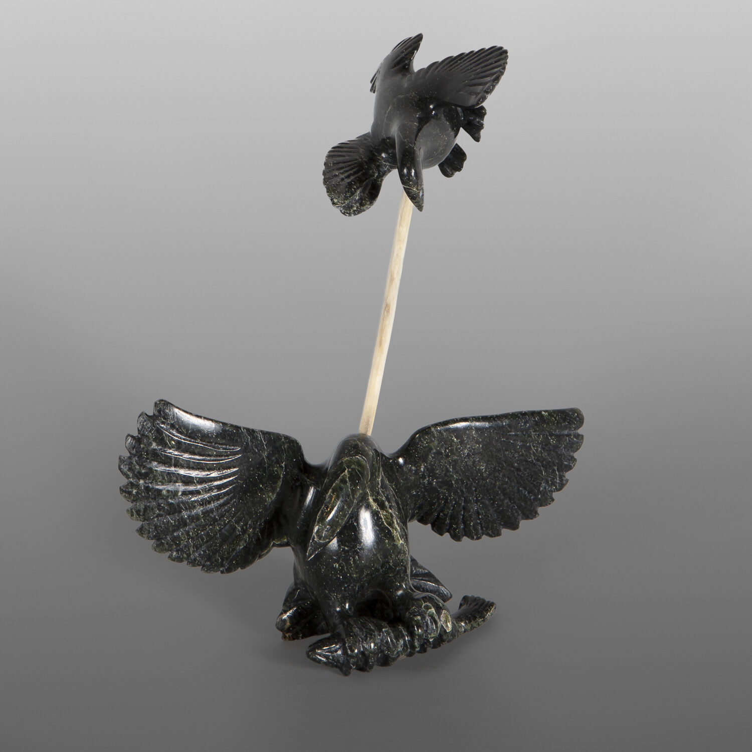 Birds Fishing
Kellypalik Etidloie
Inuit
Serpentine
7¼" x 6" x 3½"
$900