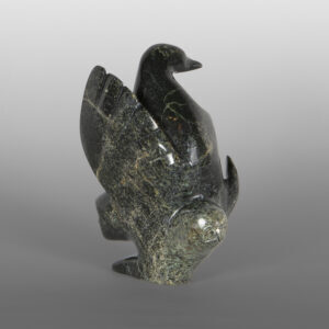Sea, Land & Sky Transformation
Ningeosiaq Ashoona
Inuit
Serpentine
8¾" x 6¼" x 5"
$2,200
