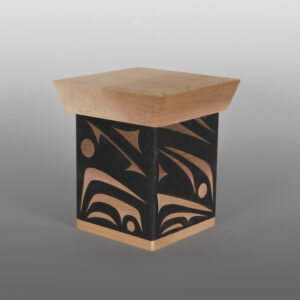 Raven Bentwood Box
Andy Peterson
Coast Salish
Red cedar, paint
7½" x 6½" x 6½"
475