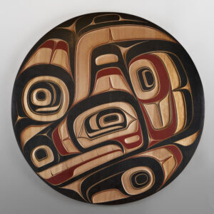 Gyibaaw (Wolf) Panel
Phil Gray
Ts'msyen
Red cedar, paint
30" dia x 1½”
10,800