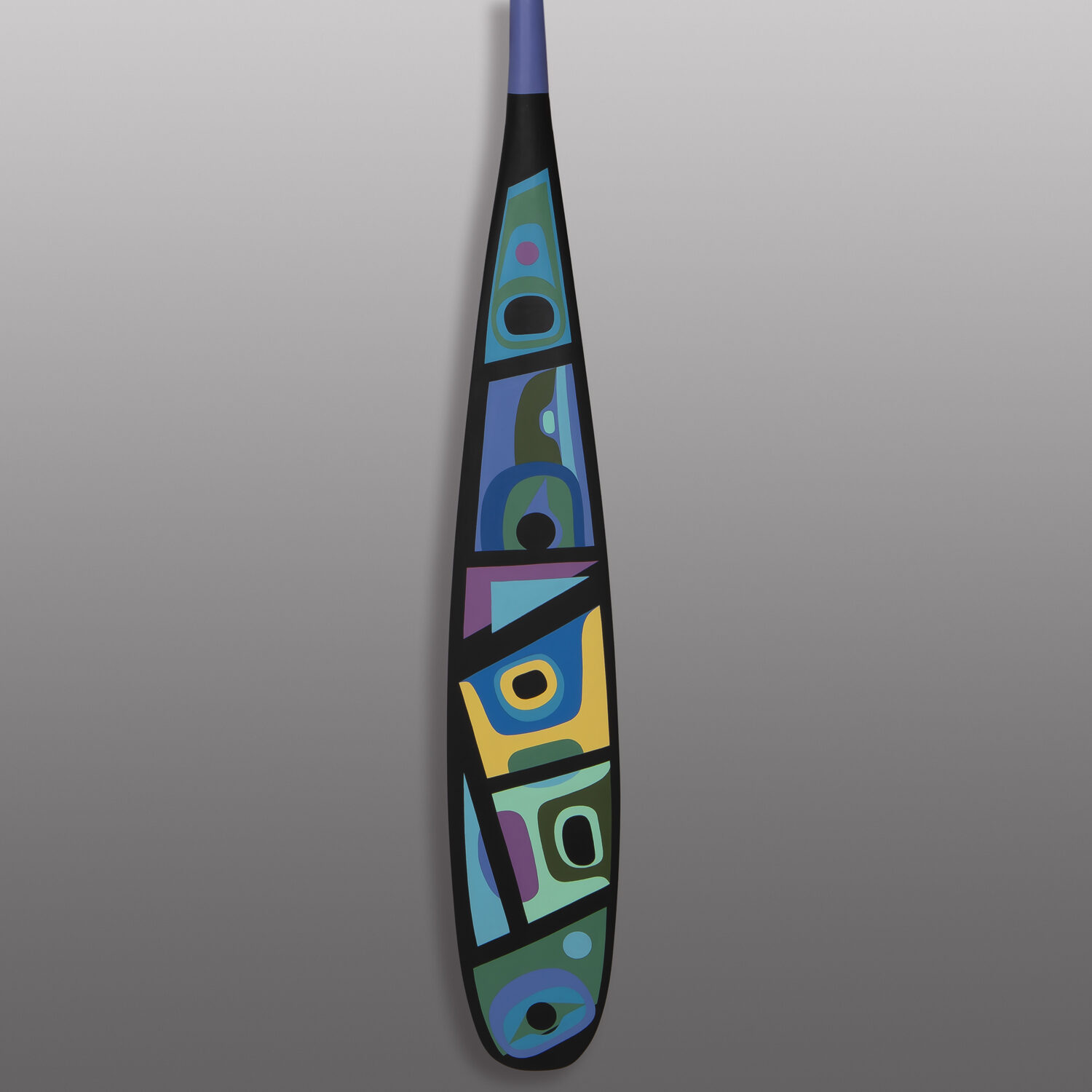 Belonging Paddle
Steve Smith - Dla'kwagila
Oweekeno
Acrylic on yellow cedar
61½" x 5¾" x 1½"
8,500