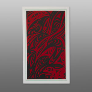 Reflections Off The Fraser River: State IV 'Black then Red'
Susan Point
Coast Salish
Serigraph
18" x 29"
525