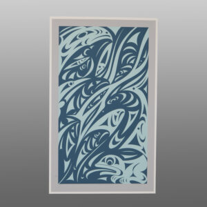 Reflections Off The Fraser River: State II Salish Sky Blue
Susan Point
Susan Point, RCA
Coast Salish
Serigraph
18" x 29"
525