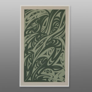 Reflections Off The Fraser River: State I Fraser River Green
Susan Point, RCA
Coast Salish
Serigraph
18" x 29"
525