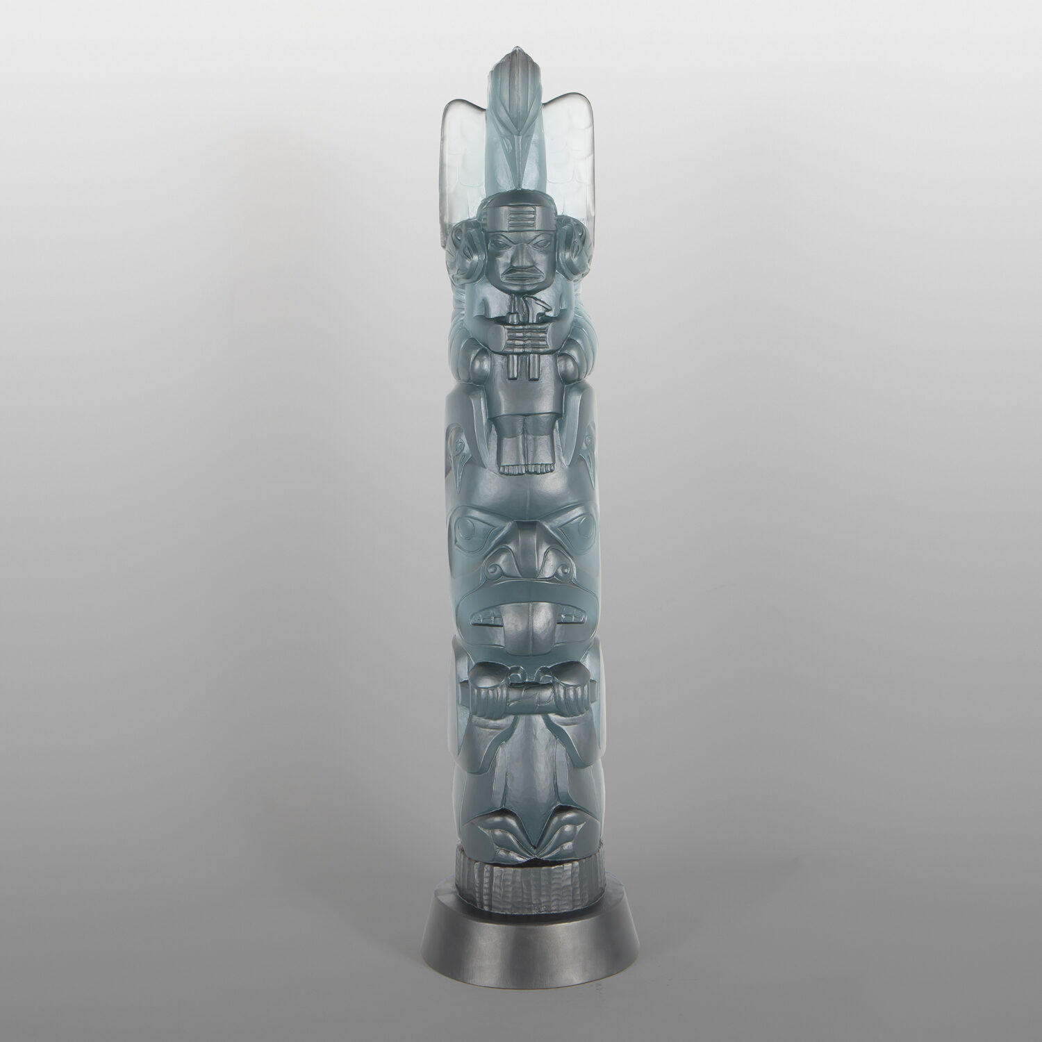 Woodcarver’s Totem
Preston Singletary
Tlingit

Cast crystal, limited edition of 12 
25” x 5” x 6”
20,000