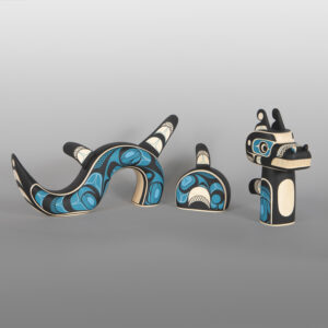 Blue Water Serpent
Rod Smith - Thaelkualis
Oweekeno
Basswood, paint
28" x 10" x 4½"
$3400