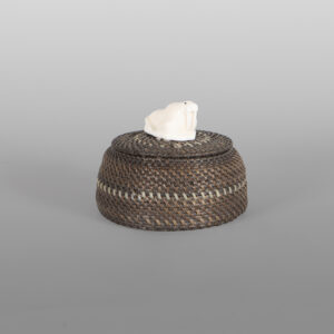 Baleen Basket (1990)
Marilyn Hank
Inupiaq

Baleen, walrus ivory
4¾" x 4¾" x 3¾”
2,800